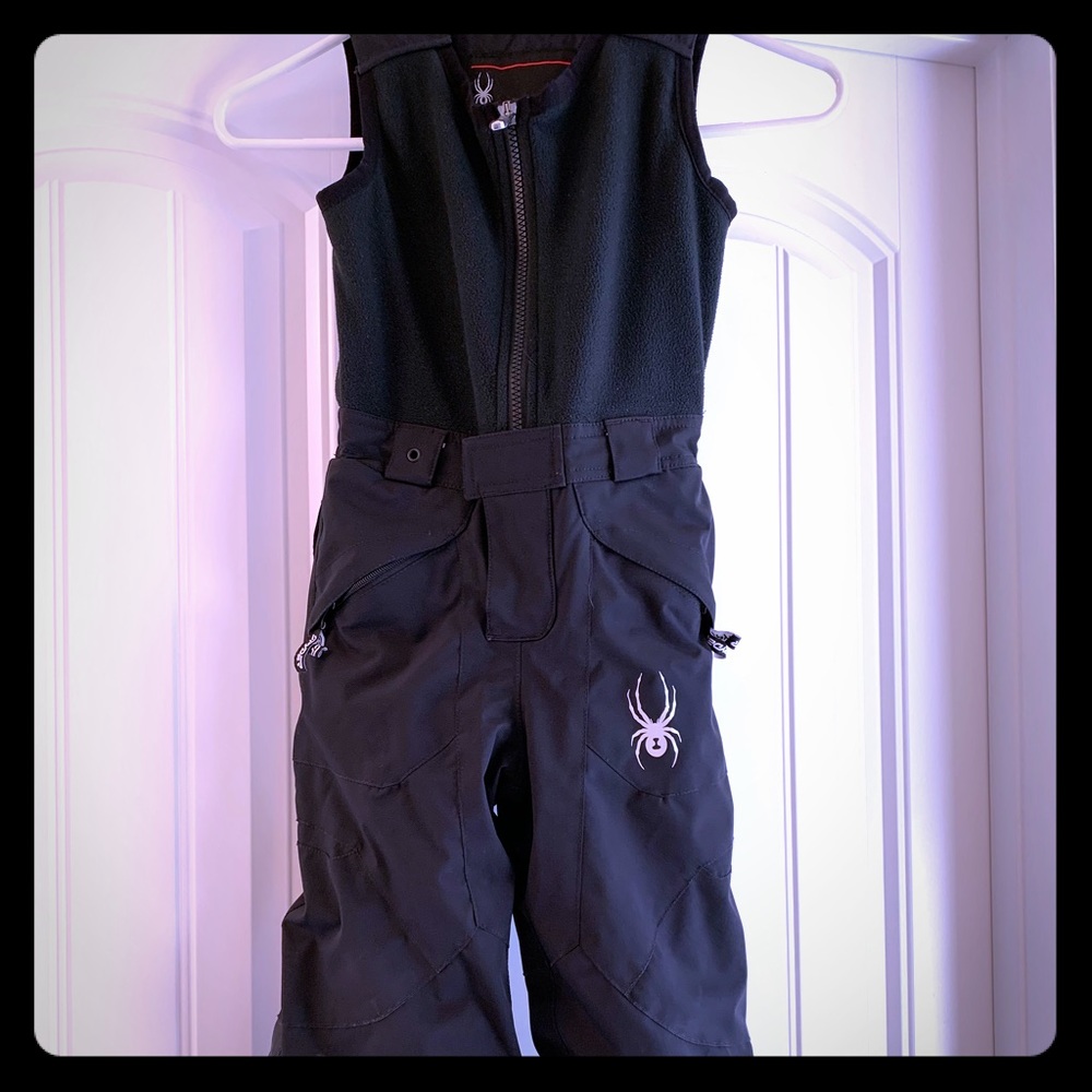 Child size 4 Spyder black snow bibs
